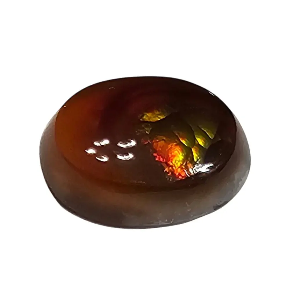 Natural Fire Agate Oval Cabochon 7.25 CT Iridescent Loose Gemstone